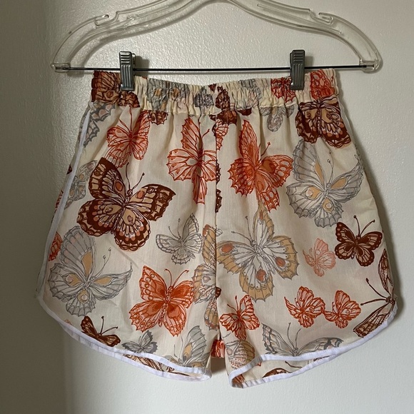 Farewell Frances butterfly print shorts elastic waist size small - Picture 2 of 4